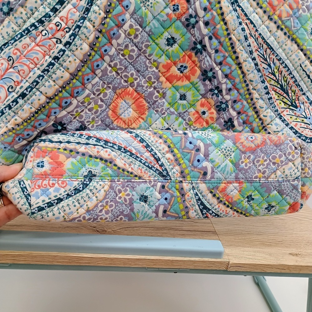 Vera Bradley Tote Bag Citrus Paisley Quilted Cotton Large Shoulder Handbag 28548 - Picture 6 of 12